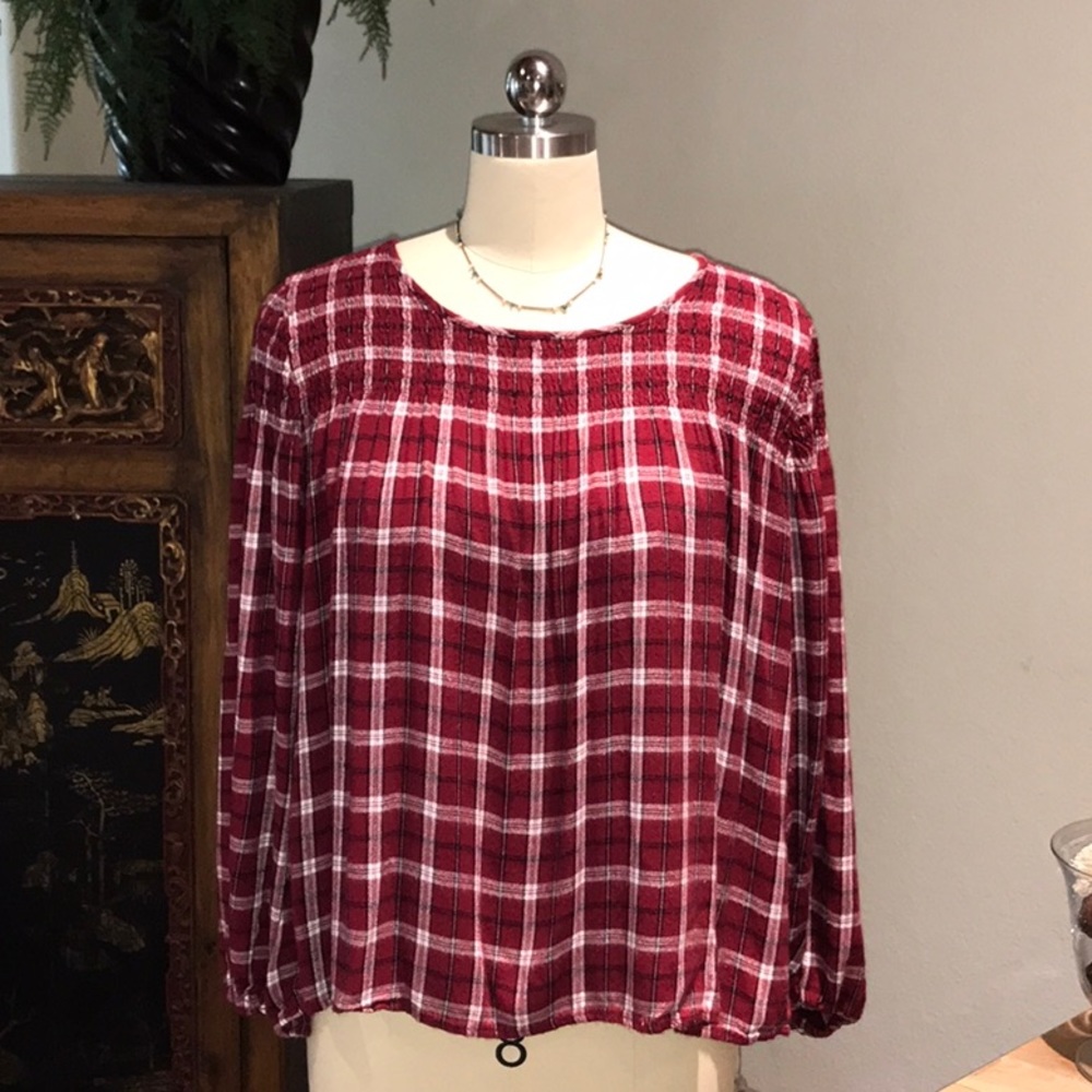 COPY - Jane and Delancey Plaid Flannel Top - XL